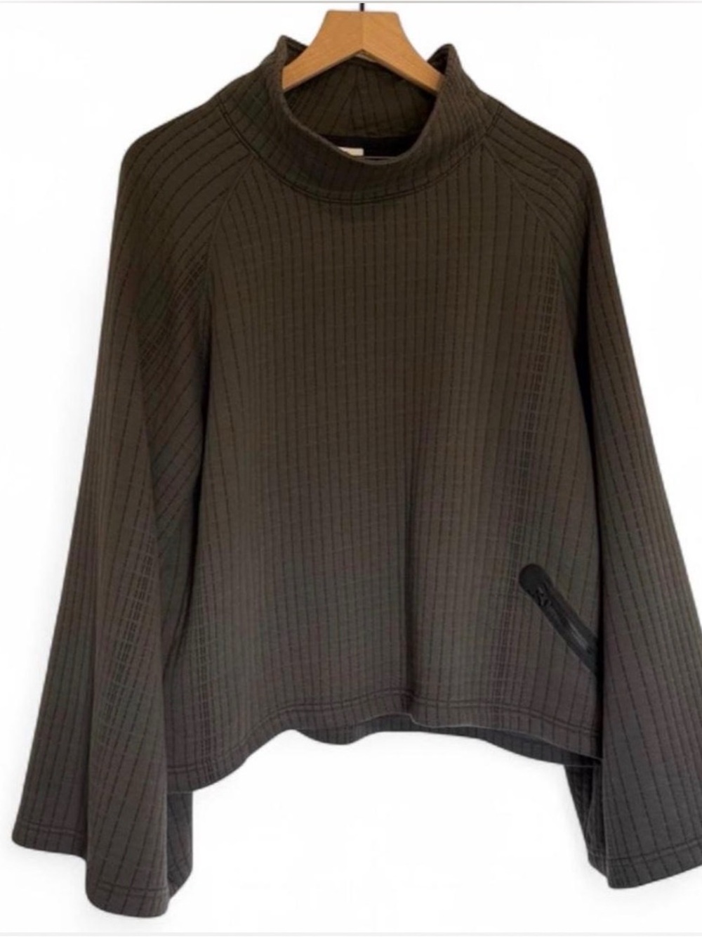 Nike Ribbed Mock Neck Sweater - Black